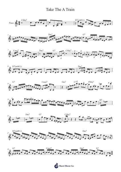 Take The A Train โน้ตเพลงโดย Cyrille Carrotte-Arr.Yuledon