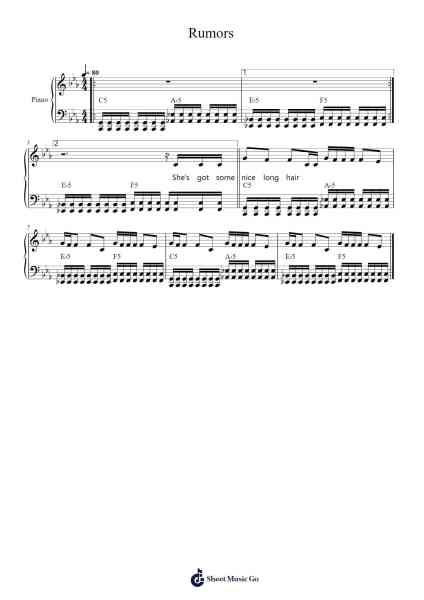 Rumors Sheet Music by undefined-Arr.Gracejosh