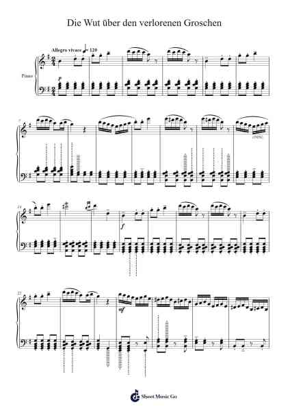 Die Wut über den verlorenen Groschen, Op. 129 Sheet Music by Ludwig van Beethoven-Arr.Bergdrew Browningthur