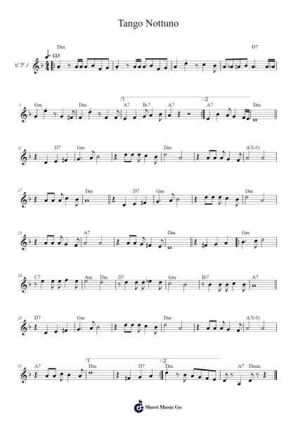Tango Nottuno Sheet Music by undefined-Arr.Hughlon