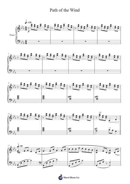 Path of the Wind - My Neighbor Totoro Sheet Music by undefined-Arr.Popbraith Cookryl