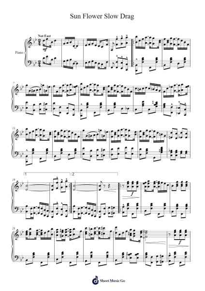 Sun Flower Slow Drag Sheet Music by Scott Joplin/Scott Hayden-Arr.Humera