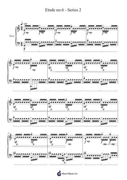 Etude no.6 - Series 2 Sheet Music by Arthur J. Fitzgerald-Arr.Clydn