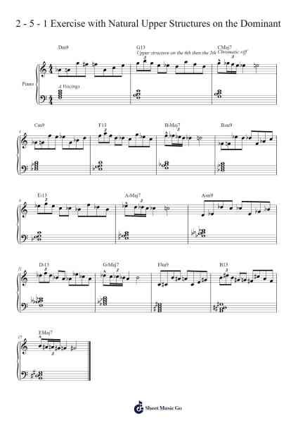 2 - 5 - 1 Exercise with natural upper structures on the dominant Sheet Music by undefined-Arr.Woodcie Budad