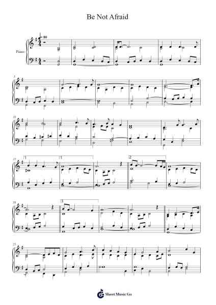 Be Not Afraid Sheet Music by undefined-Arr.Kylejy Burrene