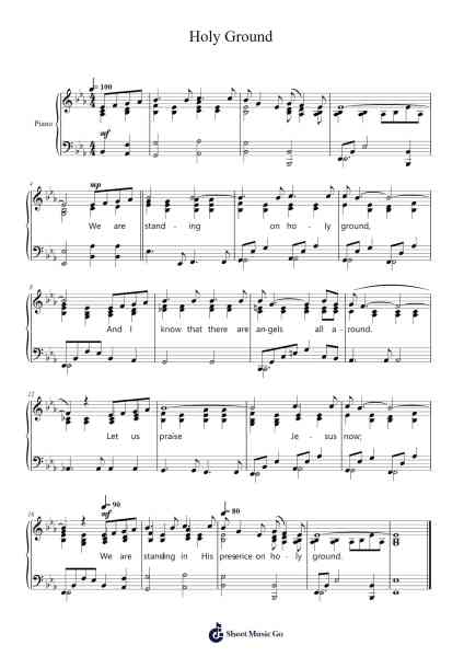 Holy Ground Sheet Music by Geron Davis-Arr.Gabe Prittdair