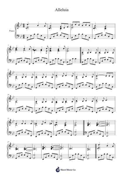 Alleluia Sheet Music by Leonard Cohen-Arr.Bonrian Vanqe