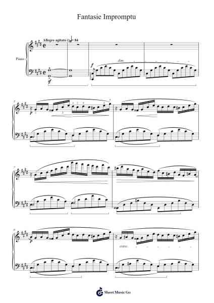Fantasie Impromptu in C-sharp Minor, Op. posth. 66 Sheet Music by Frédéric Chopin-Arr.Hagchel Perpel