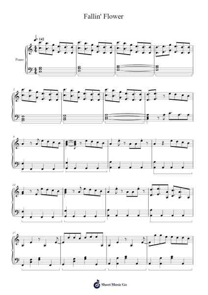 Fallin' Flower Sheet Music by Seventeen-Arr.Dwightlind