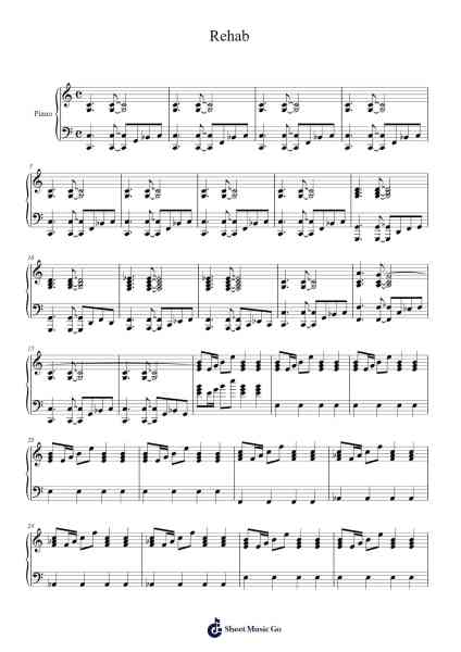 Rehab Sheet Music by undefined-Arr.Pagdrow Kathrin