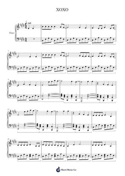 XOXO Sheet Music by Somi-Arr.Backdn