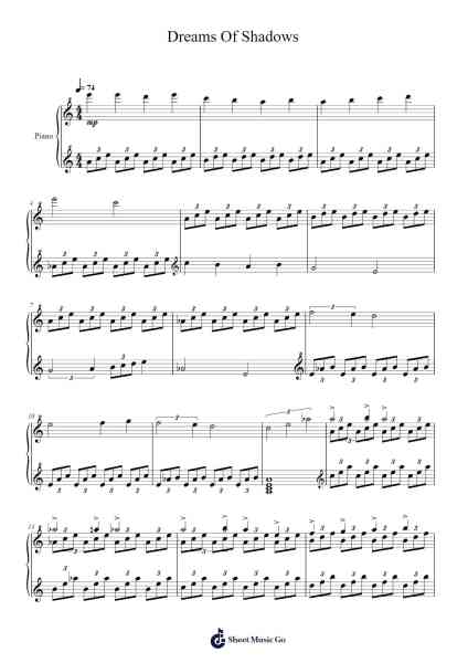 Dreams Of Shadows Sheet Music by Jecolm Hicksphens-Arr.Stonelian Chantham