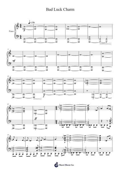 Bad Luck Charm Sheet Music by Jeff Williams-Arr.Sukeats Midpaul