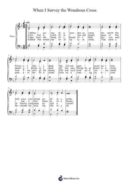 When I Survey the Wondrous Cross Sheet Music by undefined-Arr.Carlphrey