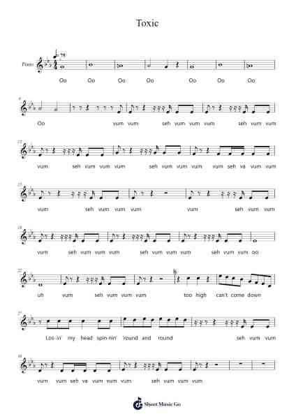 Toxic Sheet Music by undefined-Arr.Philley Mabna