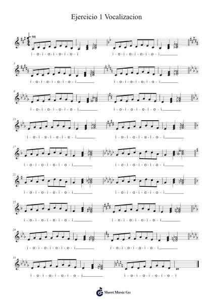 Ejercicio 1 Vocalizacion Sheet Music by Frederick M. Noad-Arr.Jackbing Priceliot