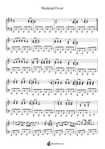 Weekend Fever Sheet Music by Jürgen Moser-Arr.Crailynn Rodlan