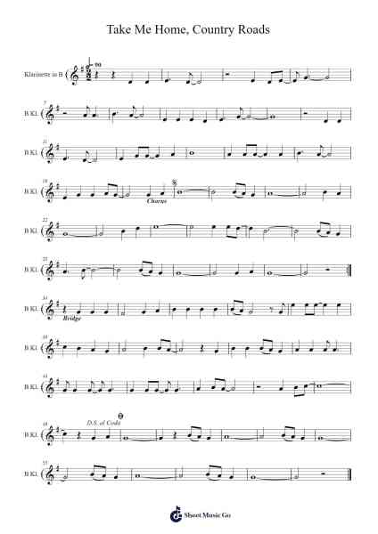 Take Me Home, Country Roads Sheet Music by undefined-Arr.Armlogg Maugvelt