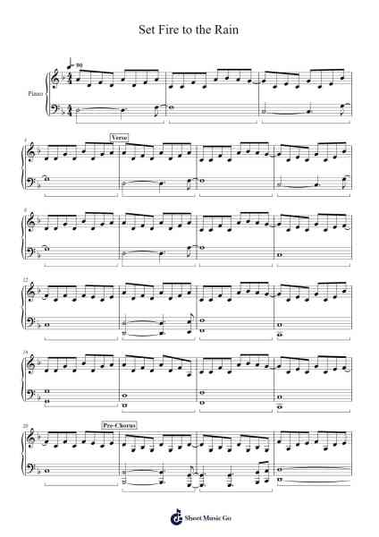 Set Fire to the Rain Sheet Music by undefined-Arr.Osnest Araliam
