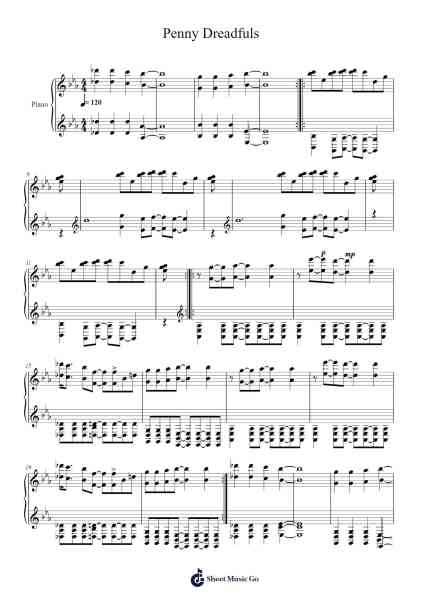Penny Dreadfuls Sheet Music by undefined-Arr.Yorktie Phisopp