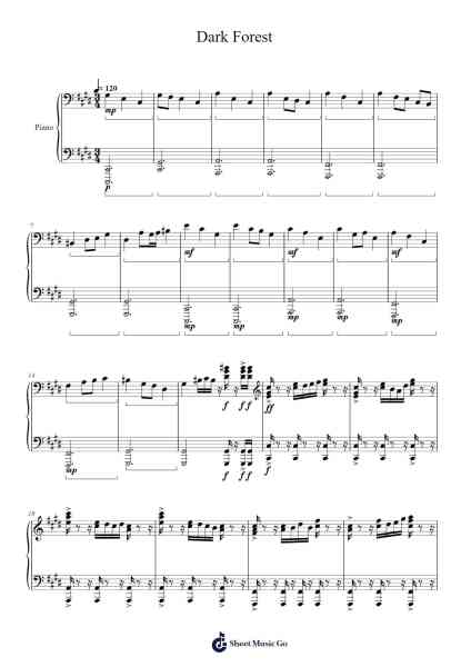 Dark Forest Sheet Music by Johnnal-Arr.Eipsgold Maudman