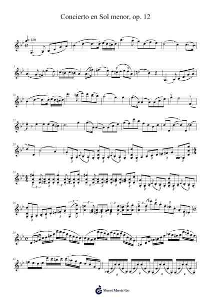 Concierto en Sol menor, op. 12 Sheet Music by Friedrich Seitz-Arr.Drewlot