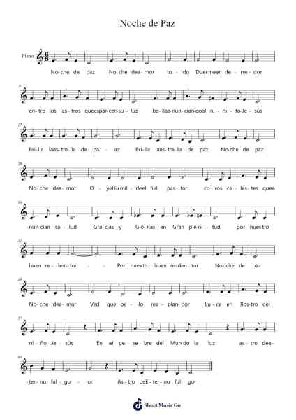 Noche de Paz Sheet Music by undefined-Arr.Gunsea Holmesbob