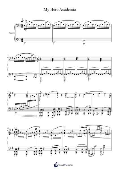 My Hero Academia Sheet Music by Yuki Hayashi-Arr.Croftslon Maugnings