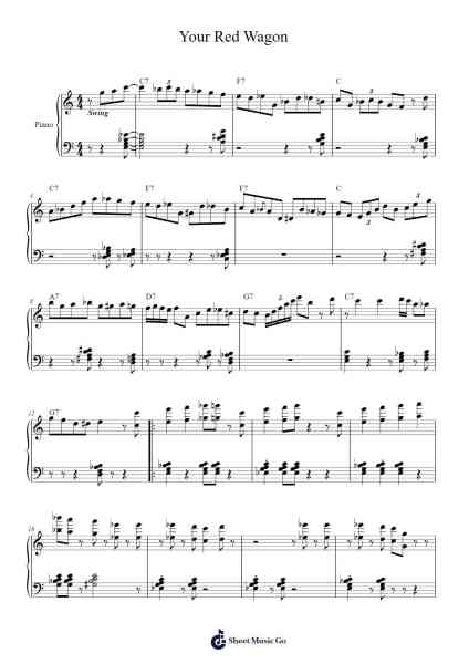 Your Red Wagon Sheet Music by Red Garland-Arr.Rydiah