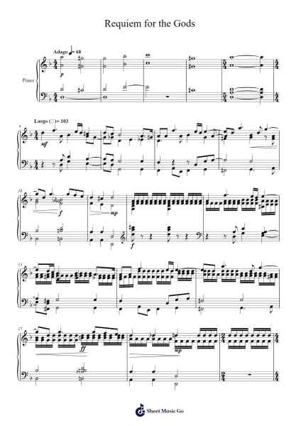 Requiem for the Gods Sheet Music by Michiru Yamane-Arr.Serles