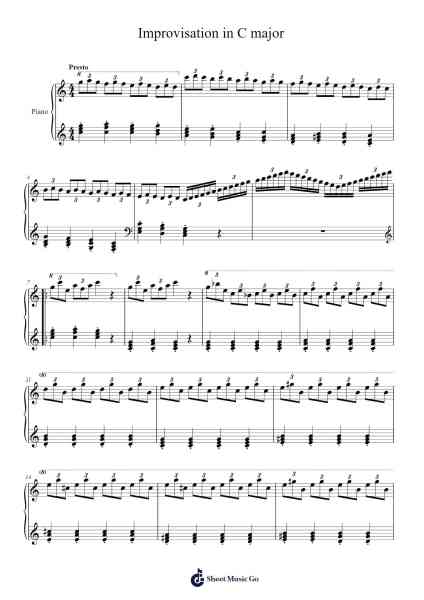 Improvisation in C major Sheet Music by undefined-Arr.Jerhue