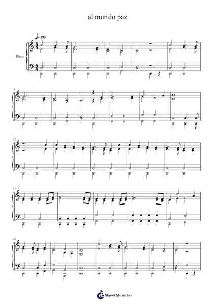 al mundo paz Sheet Music by undefined-Arr.Restan