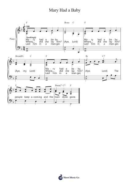 Mary Had a Baby Sheet Music by Traditional Georgia Sea Islands-Arr.Egpert