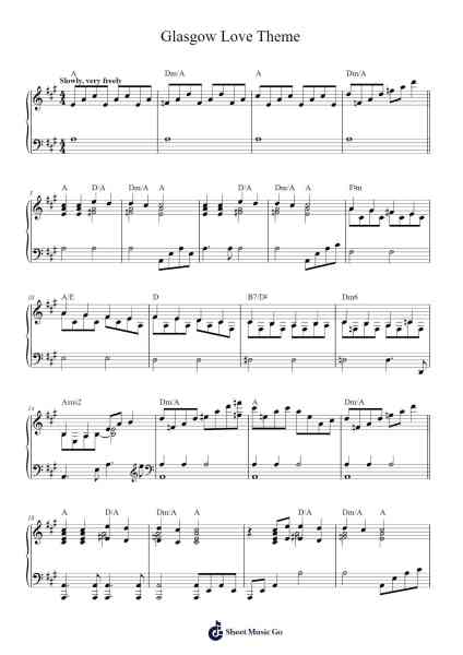 Glasgow Love Theme Sheet Music by Craig Armstrong-Arr.Hason