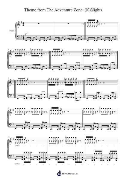 Theme from The Adventure Zone: (K)Nights Sheet Music by Griffin McElroy-Arr.Colbard Ramsdick