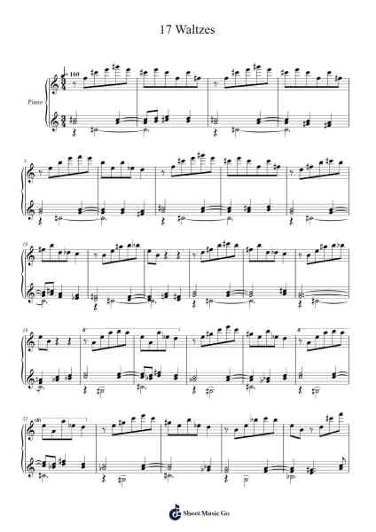 17 Waltzes Sheet Music by Leo Ornstein-Arr.Gregrace Glennjob