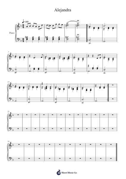 Alejandra Sheet Music by undefined-Arr.Chestom
