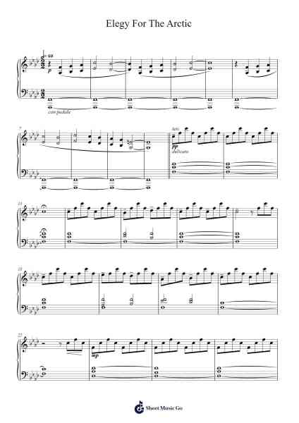 Elegy For The Arctic Sheet Music by Ludovico Einaudi-Arr.Lizly Hojo