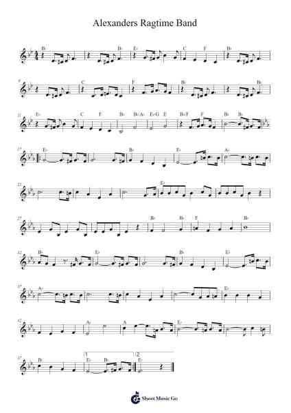 Alexanders Ragtime Band Sheet Music by Irving Berlin-Arr.Hulstone Lilsper