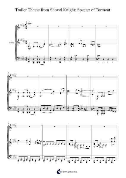 Trailer Theme from Shovel Knight: Specter of Torment Sheet Music by Jake Kaufman/Manami Matsumae-Arr.Payyule