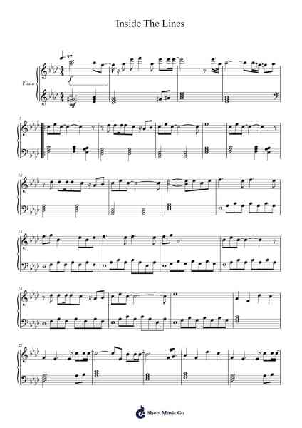 Inside The Lines Sheet Music by Mike Perry-Arr.Prupert Cookegram