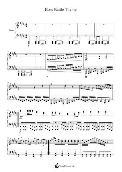 Boss Battle Theme Sheet Music by undefined-Arr.Clagen