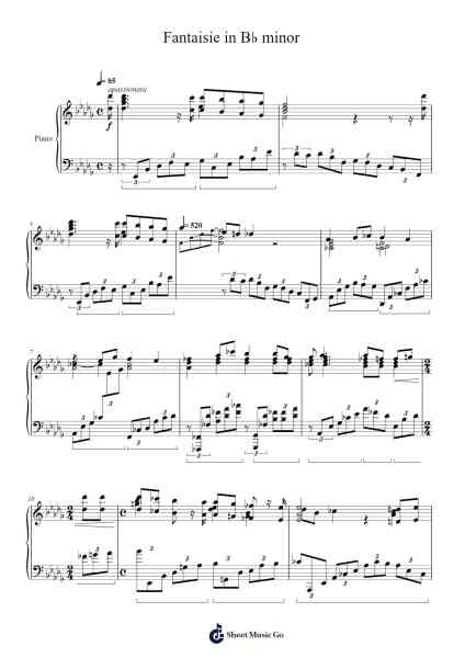 Fantaisie in B♭ minor Sheet Music by Alex Halme-Arr.Haycah Touthale