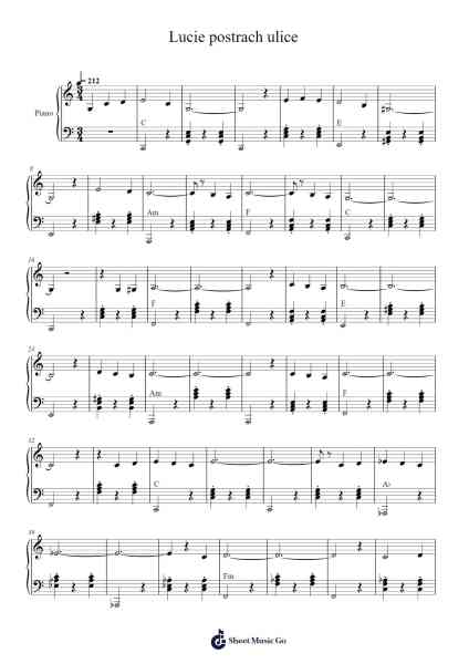 Lucie postrach ulice Sheet Music by Angelo Michajlov-Arr.Twainsel