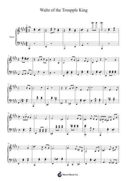 Waltz of the Troupple King Sheet Music by Jake Kaufman-Arr.Manreade