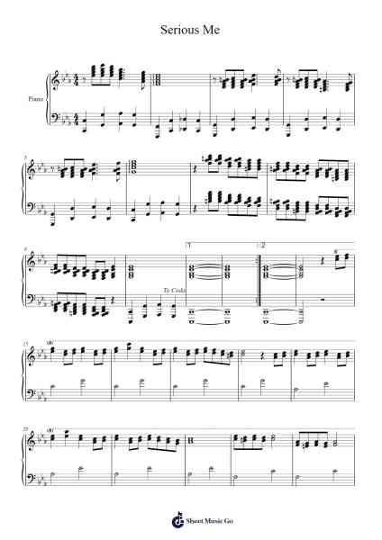 Serious Me Sheet Music by Andrew London-Arr.Georfoe