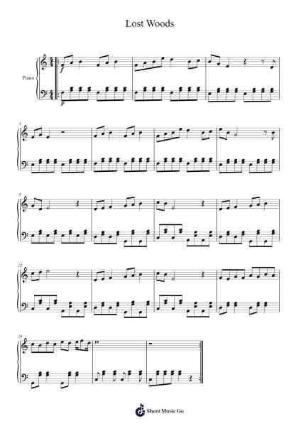 Lost Woods Sheet Music by Koji Kondo-Arr.Temchell Thompro