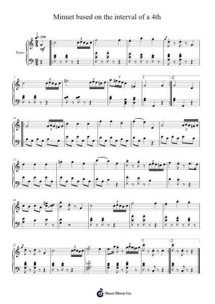 Minuet based on the interval of a 4th Sheet Music by Christopher Michael-Arr.Pading Morsewells