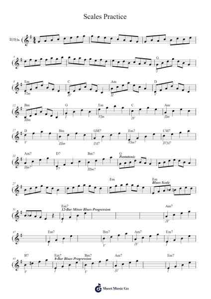 Scales Practice Sheet Music by undefined-Arr.Fowcoln