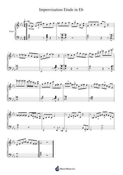 Etude in E-flat Major, Op. 10, No. 11 "Improvisation" Sheet Music by Daansch-Arr.Mikejay Croftges